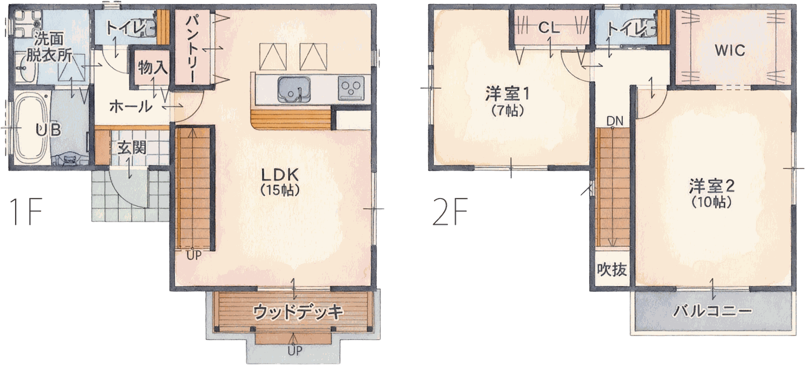 K25type 25坪2LDK 間取り図