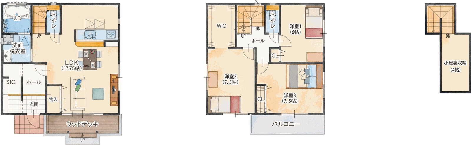 K30type 30坪3LDK 間取り図