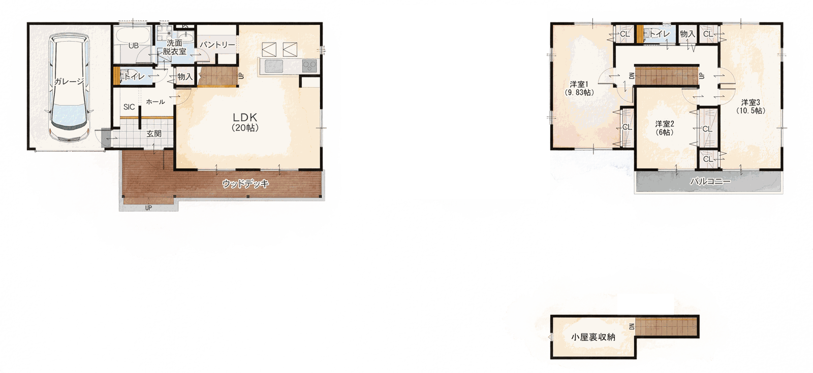 Stype 41坪3LDK 間取り図
